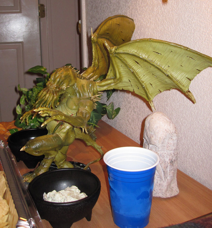 MythosCon party's mascot